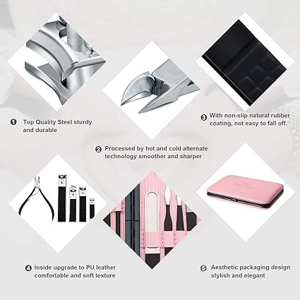 18 Pieces Portable Nail Clippers Beauty Tool Set