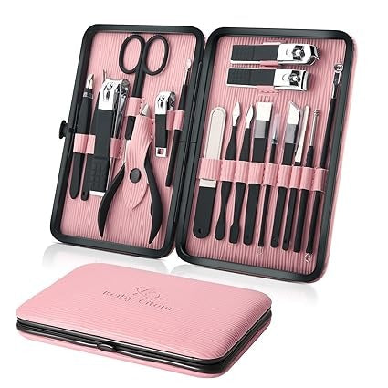 18 Pieces Portable Nail Clippers Beauty Tool Set