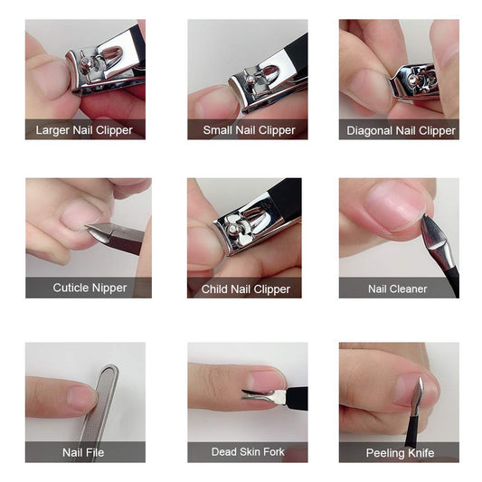 18 Pieces Portable Nail Clippers Beauty Tool Set
